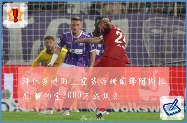 拜仁多特盯上霍芬海姆前锋阿斯拉尼 解约金3000万成焦点